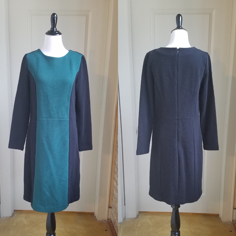 Boden Waffle Knit Career 3/4 Sleeve Sheath, 8